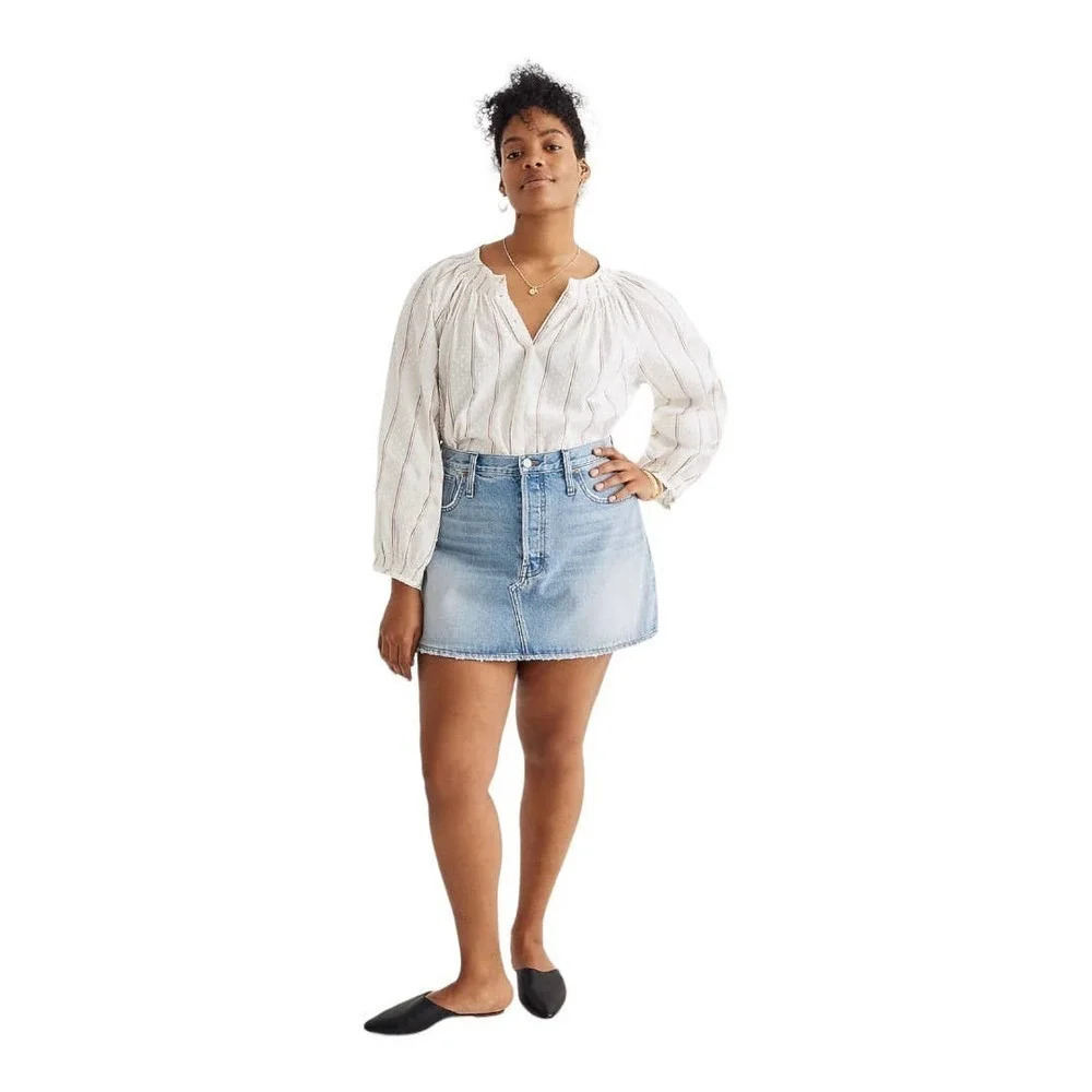 Madewell Rigid Denim Relaxed Mini Skirt
